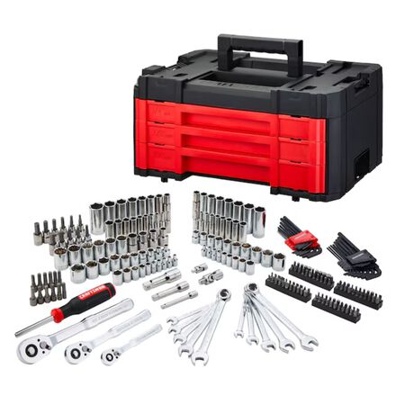 CRAFTSMAN VERSASTACK 242 -Piece Metric and standard (SAE) Mechanics Tool Set with Hard Case
