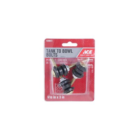 Ace Tank to Bowl Bolts Black Brass Plated Rubber/Steel For Kohler