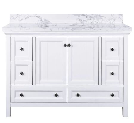 Aurafina CUNNINGHAM 48 in. Plantation White Vanity