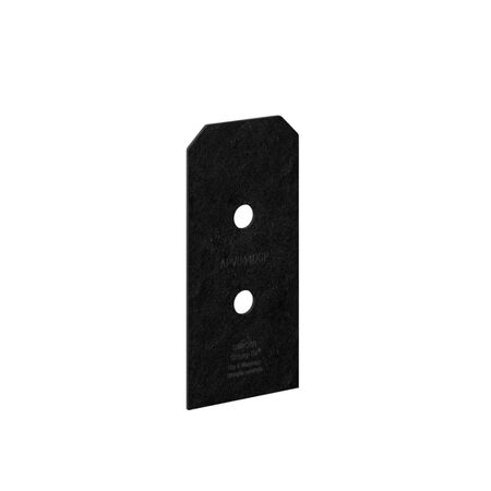 Simpson Strong-Tie Outdoor Accents Avant Collection ZMAX Black Post Base Side Plate for 4x Lumber (2 Pack)