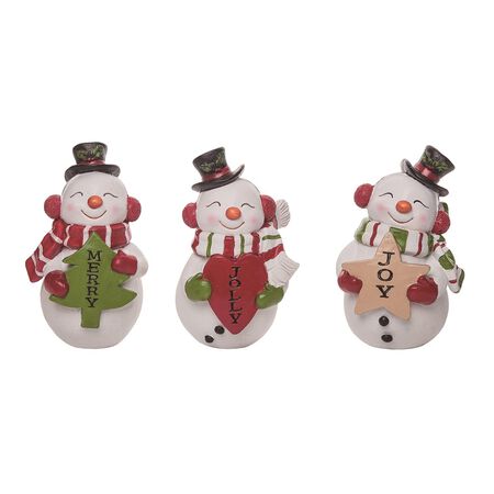 Transpac Multicolored Merry/Jolly/Joy Indoor Christmas Decor 6 in.