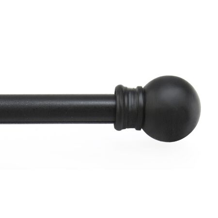 Kenney Black Traditional/Transitional Cafe Rod 48 in. L X 84 in. L