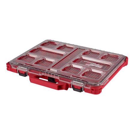 Milwaukee Packout Organizer Impact-Resistant Poly 10 compartments Red