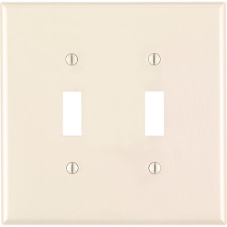 Leviton Almond 2 gang Nylon Toggle Wall Plate 1 pk