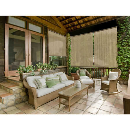Coolaroo Outdoor Roller Shade, 4' x 6', Almond
