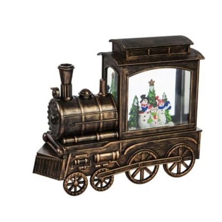 Evergreen 7.5 in. Tall Led Musical Train Table Decor With Spinning Action And Timer Function