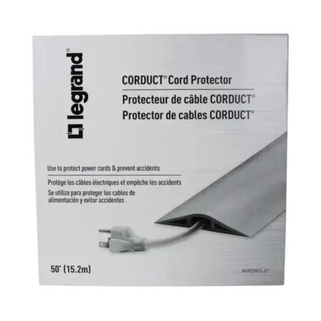 Legrand Cable Protector Corduct 1/2in, D x 50 ft. L Ivory