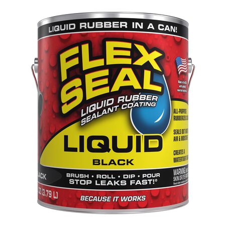 Flex Seal Family of Products Flex Seal Black Liquid Rubber Sealant Coating 128 fl. oz.