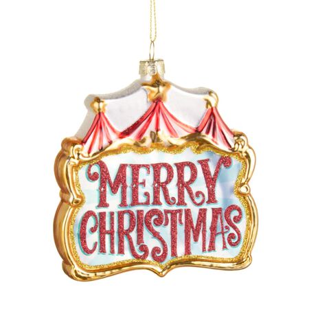Raz 4.25 in. Big Top Merry Christmas Ornament