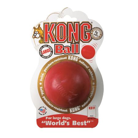 Kong For Dog Red Rubber Rubber Ball Large 1 pk