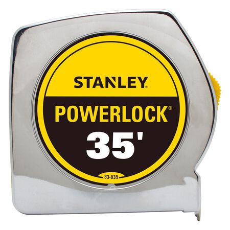 Stanley PowerLock 35 ft. L X 1 in. W Compact Tape Measure 1 pk
