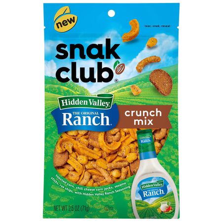 Snak Club Hidden Valley Ranch Snack Mix 2.5 oz Bagged