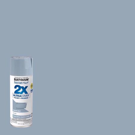Rust-Oleum Painter's Touch 2X Ultra Cover Gloss Winter Gray Paint+Primer Spray Paint 12 oz