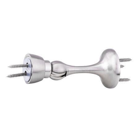 Ace Metal Satin Nickel Silver Magnetic Door Stop Mounts to door 0 in.