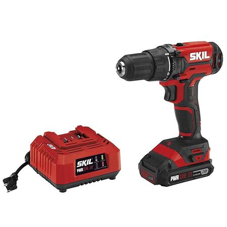 SKIL 20V 1/2 in. Cordless Drill Driver Includes 2.0Ah PWR CORE 20 Lithium Battery and Charger