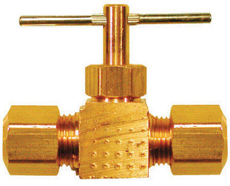 Ace 3/8 in. Dia. x 3/8 in. Dia. Brass Straight Needle Valve