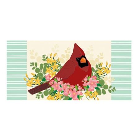 Evergreen Spring Floral Cardinal Sassafras Switch Mat