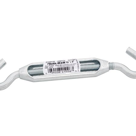 Hampton Zinc-Plated Aluminum/Steel 0.327 in. D Turnbuckle 350 lb 8 in. L