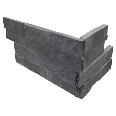 Premium Black Slate Corner"L"Panel 6x18
