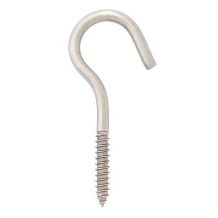 Hampton Small Stainless Steel 4.3 in. L Ceiling Hook 100 lb 1 pk