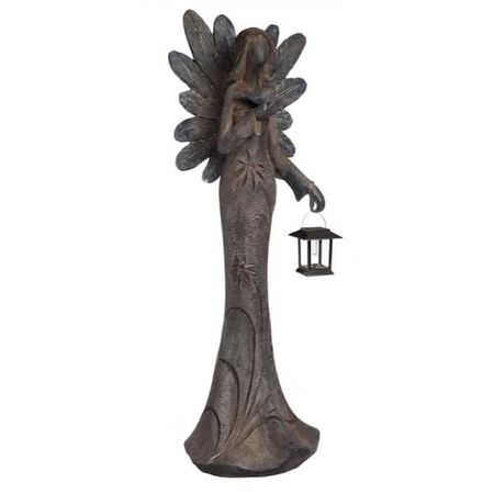 Evergreen Angel Garden Statue with Solar Lantern