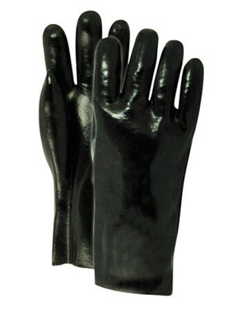 Handmaster Black Universal One Size Fits All Vinyl Work Gloves