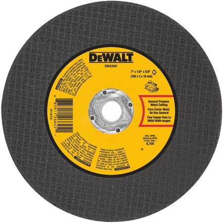 DeWalt High Performance 7 in. D X 5/8 in. X 1/8 in. thick Aluminum Oxide Metal Cutting Saw Blade 1 p