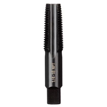 Milwaukee SAE 1/4-18 NPT Straight Flute Taper Tap
