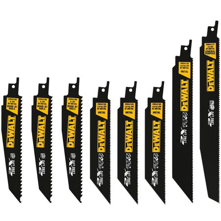 DEWALT 6 in. Bi-Metal Reciprocating Saw Blade Set 6 TPI 8 pk