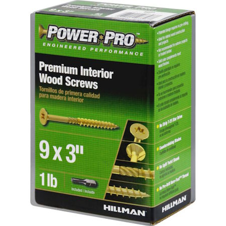 Screw Power Pro Int 9 x 3 - 1 lb.