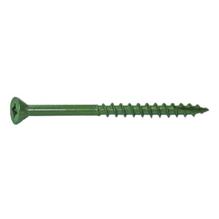 Grip-Rite PrimeGuard Plus No. 8 wire X 1-1/4 in. L Green Star Bugle Head Deck Screws 1 lb 123 pk