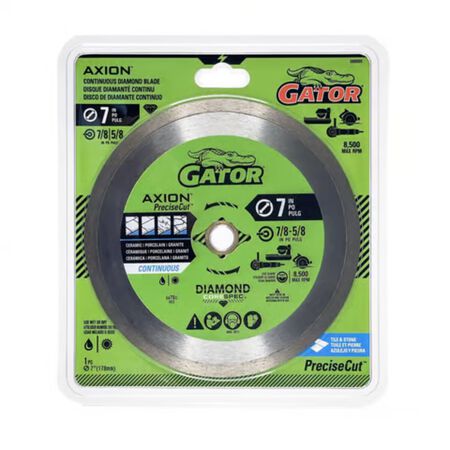 Gator PreciseCut 7 in. D X 7/8-5/8 in. Diamond Continuous Rim Saw Blade 1 Pack