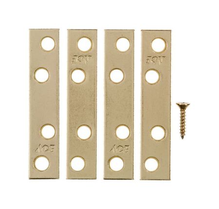 Ace 3 in. H X 0.625 in. W X.87 in. L Bright Brass Mending Brace