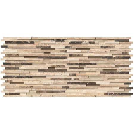 MS International 18 x 8 in. Cladding Mosaic Sheet - Varied Glass and Stone Visual - Sold by Carton (10 SF/Carton)