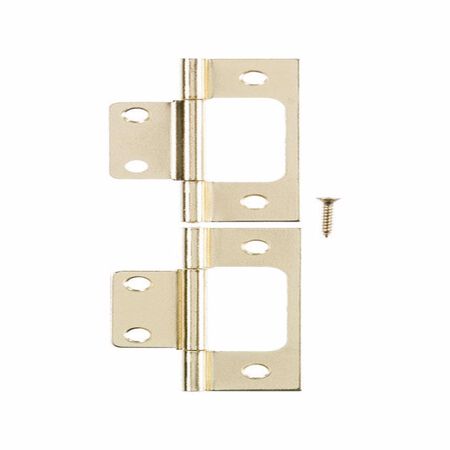 Ace 2.75 in. W X 3 in. L Bright Brass Brass Non-Mortise Hinge 2 pk