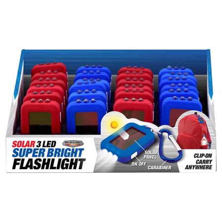 Blazing LEDz Solar 18 lm Assorted LED Flashlight Assorted Colors