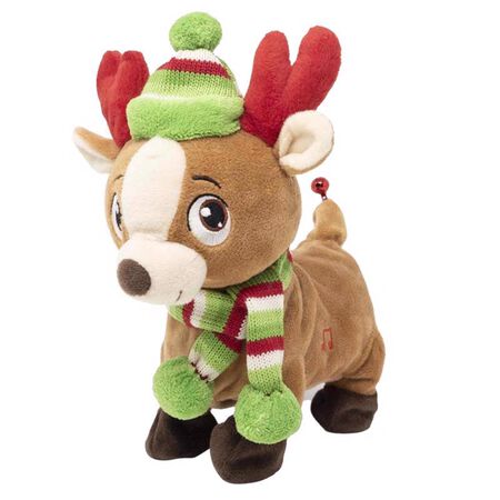 Cuddle Barn Multicolored Tooty Rudy Reindeer Animated Decor 10 in.