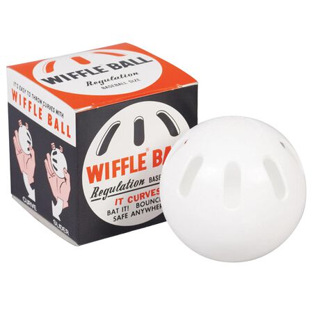 Wiffle Baseball Plastic White 1 Piece
