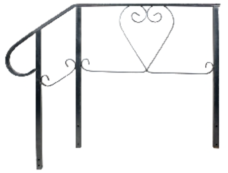 Economaster Side Rail for 3 Step 24&Prime; platform - 28&Prime; deep x 32&Prime; high