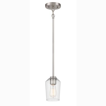 Craftmade Shayna 1 Light Mini Pendant in Brushed Polished Nickel