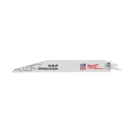Milwaukee The Wrecker 9 in. Bi-Metal Demolition Reciprocating Saw Blade 7/11 TPI 5 pk