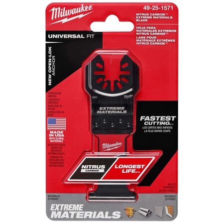 Milwaukee 1-3/8in. NITRUS Carbide Extreme Materials Universal Fit Oscillating Multi-Tool Blade (1 Pack)
