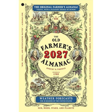 The Old Farmer's Almanac Yankee Publishing 2027 Almanac Reference Book
