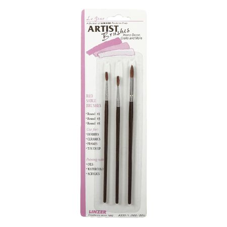 Linzer No. 1/3/5 Round Artist Paint Brush Set