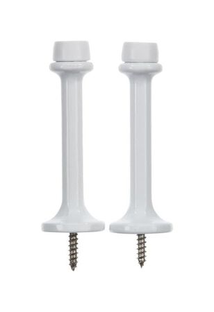 Ace 3 in. W Metal White Rigid Door Stop Mounts to door and wall 1/8 in.