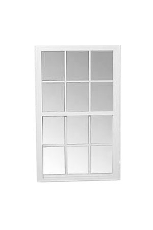 36 in. x 36 in. White Vinyl Insulated Window Low-E Glass (6/6 Window Pane Arrangement)