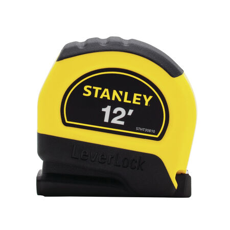 Stanley LeverLock 12 ft. L X 0.5 in. W Tape Measure 1 pk