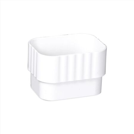 Amerimax 3 in. H X 2 in. W X 3 in. L White Vinyl K Downspout Connector