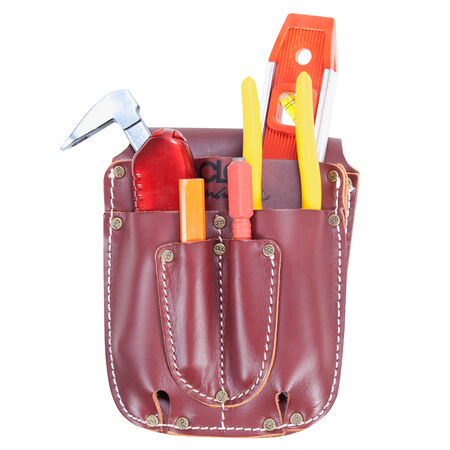 CLC Signature Elite 5 pocket Leather Tool Holder Brown