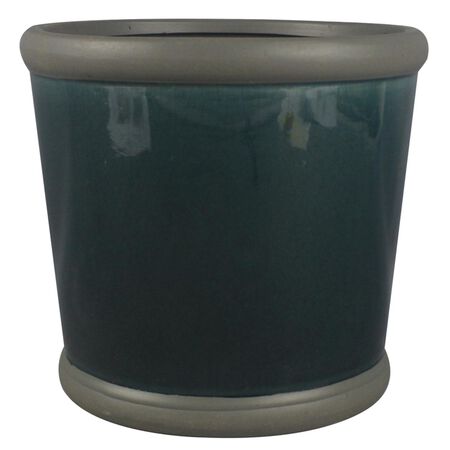 Trendspot Belleville 8.35in. H x 9.2in. W x 9.2in. D x 9in. D Ceramic Planter Blue